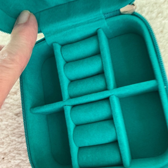 BRAND NEW EFFY TURQUOISE JEWELRY BOX HOLDER TRAVEL CASE - Picture 6 of 9